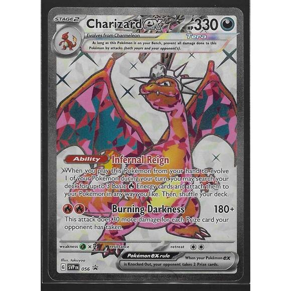 CHARIZARD EX 56 Black STAR PROMO SVP FULL ART NEAR MINT Pokémon Factory Indent - Picture 1 of 2